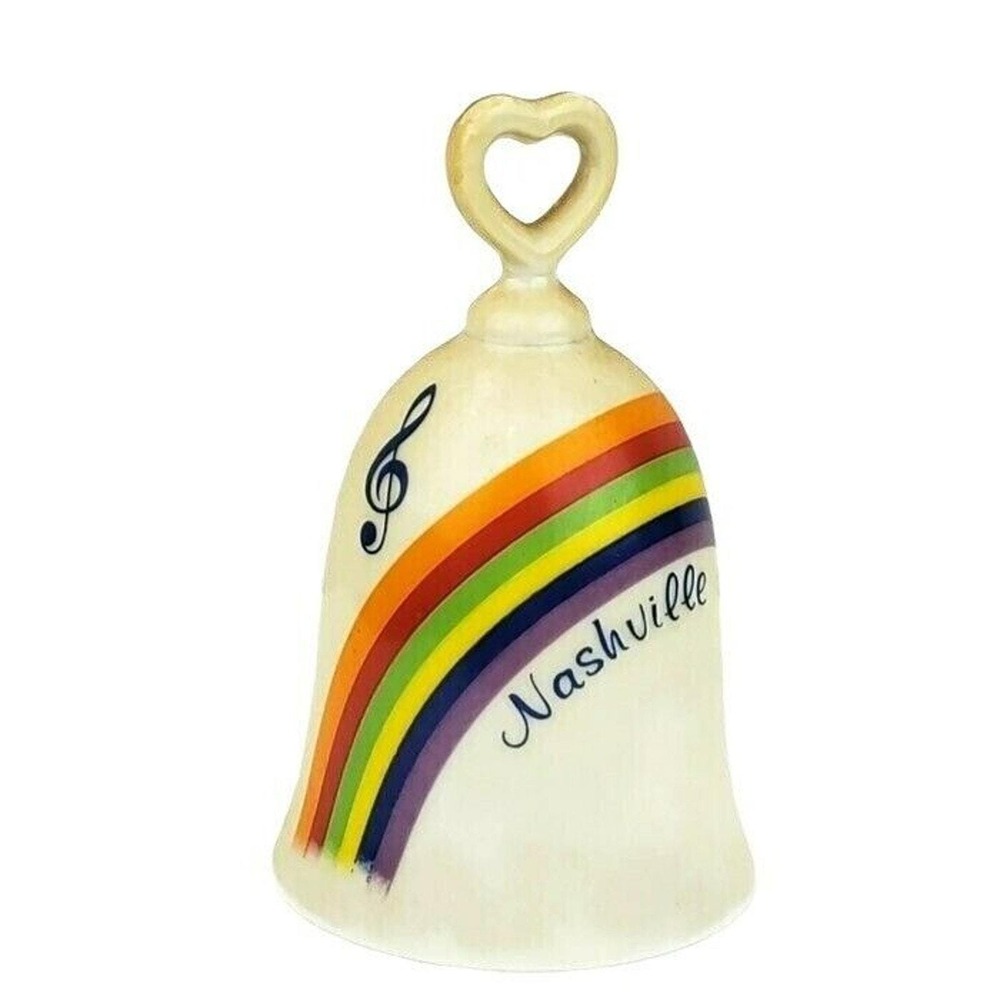 VTG 80s Nashville Bell Rainbow Tennessee USA Souvenir Music City‎ Collectible